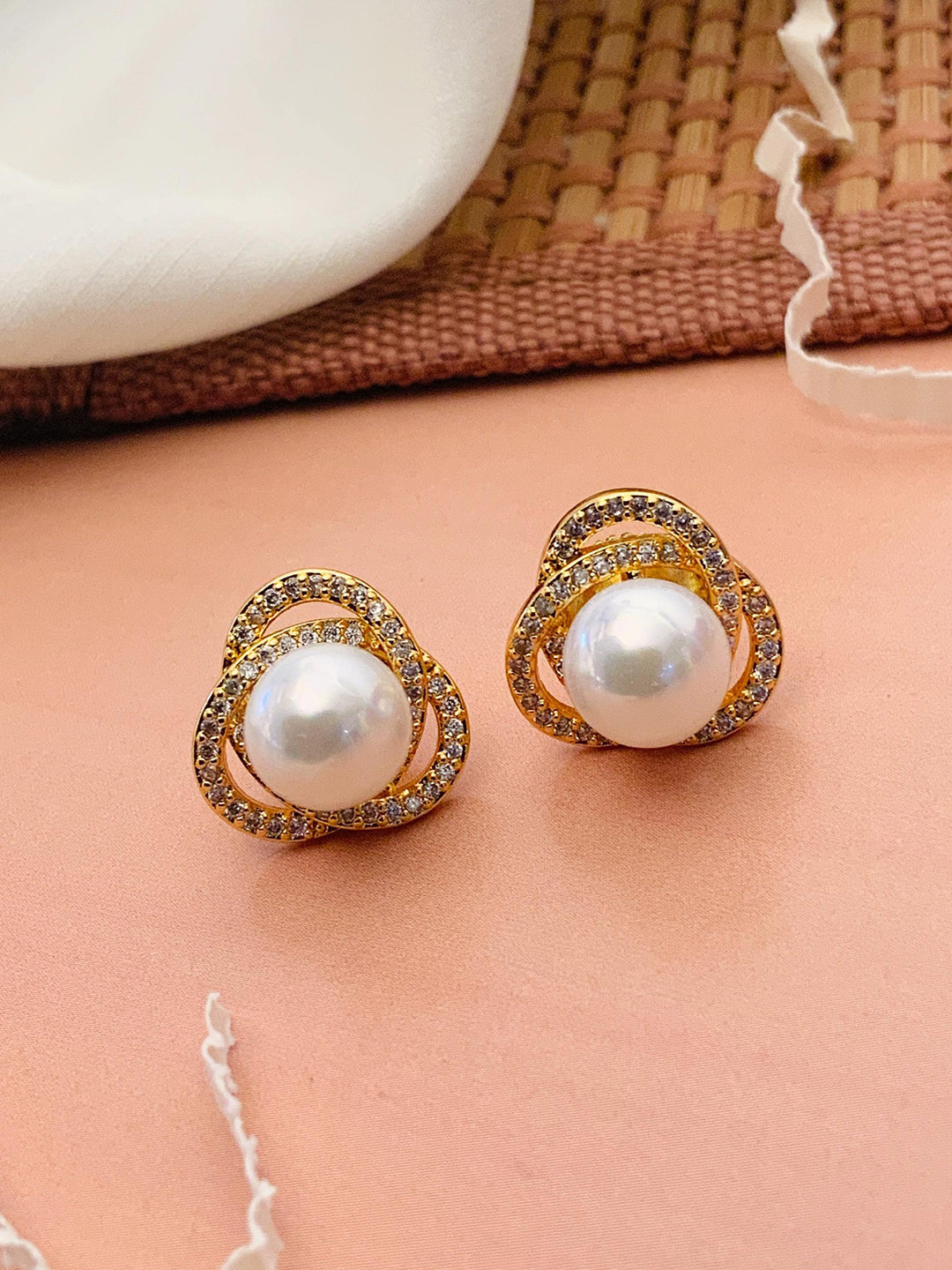 

ABDESIGNS Gold-Plated Classic Studs Earrings