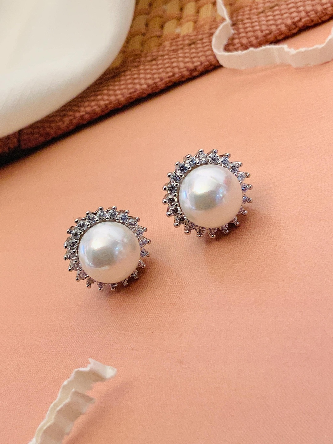 

ABDESIGNS Silver-Plated Classic Studs Earrings