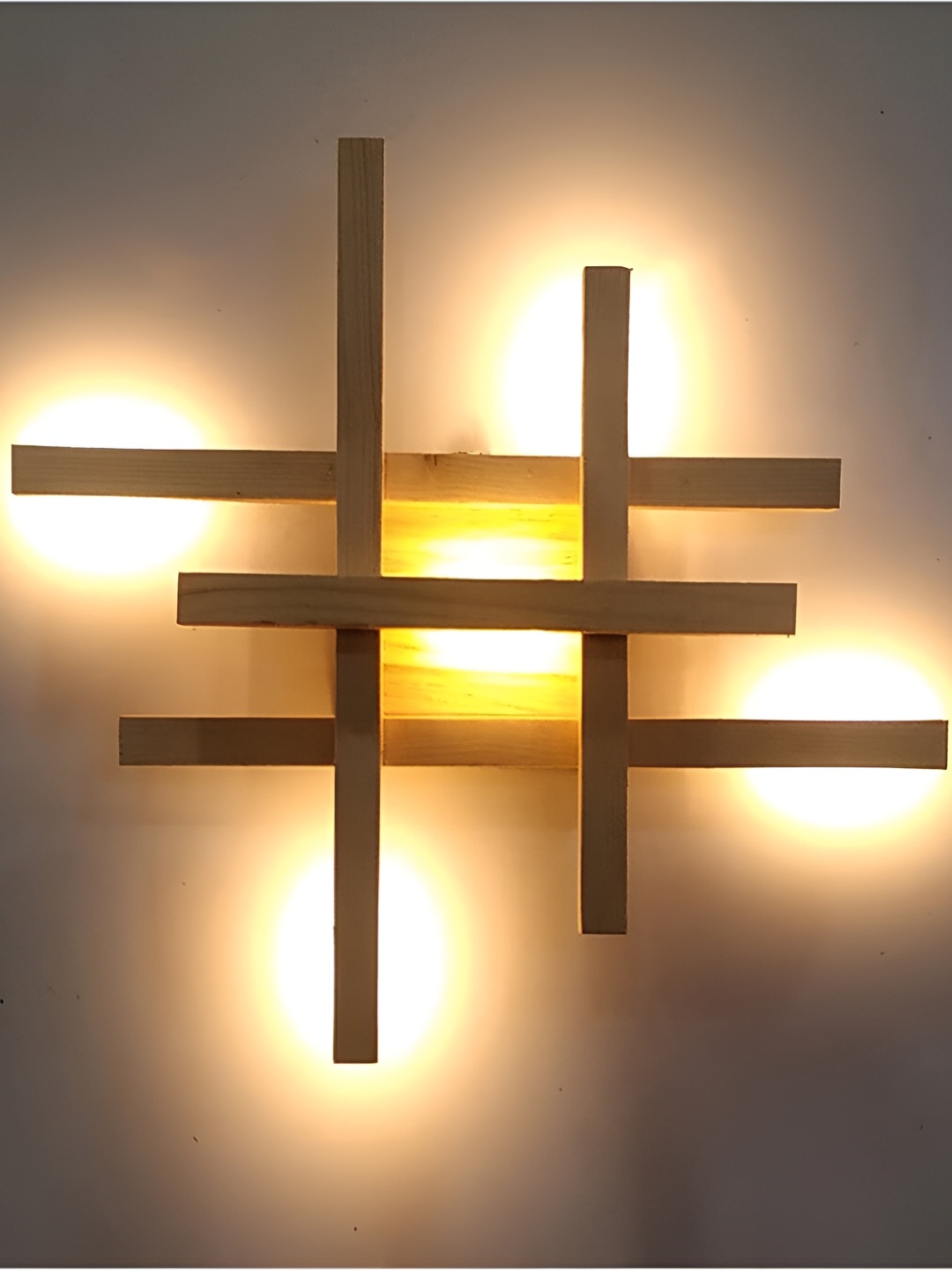 

Artica Brown Textured Wooden Wall Lamp