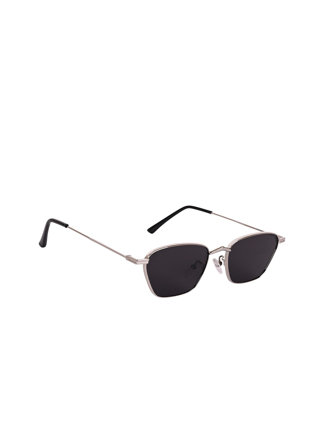 

AISLIN Unisex Rectangle Sunglasses with UV Protected Lens ES_13436-93-AS-80389, Black