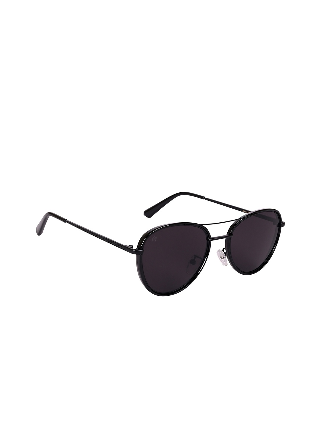 

AISLIN Unisex Aviator Sunglasses with UV Protected Lens ES_13406-93-AS-8517-BLK-BLK-AV, Black