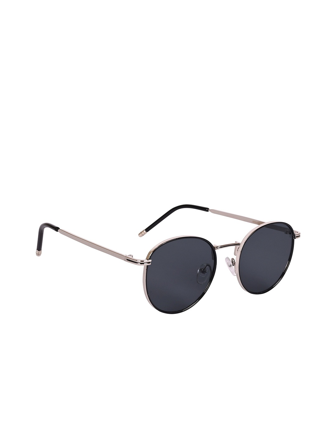 

AISLIN Unisex Round Sunglass With UV Protected Lens ES_13453-93-AS-1915-BLK-STBK-RD, Black
