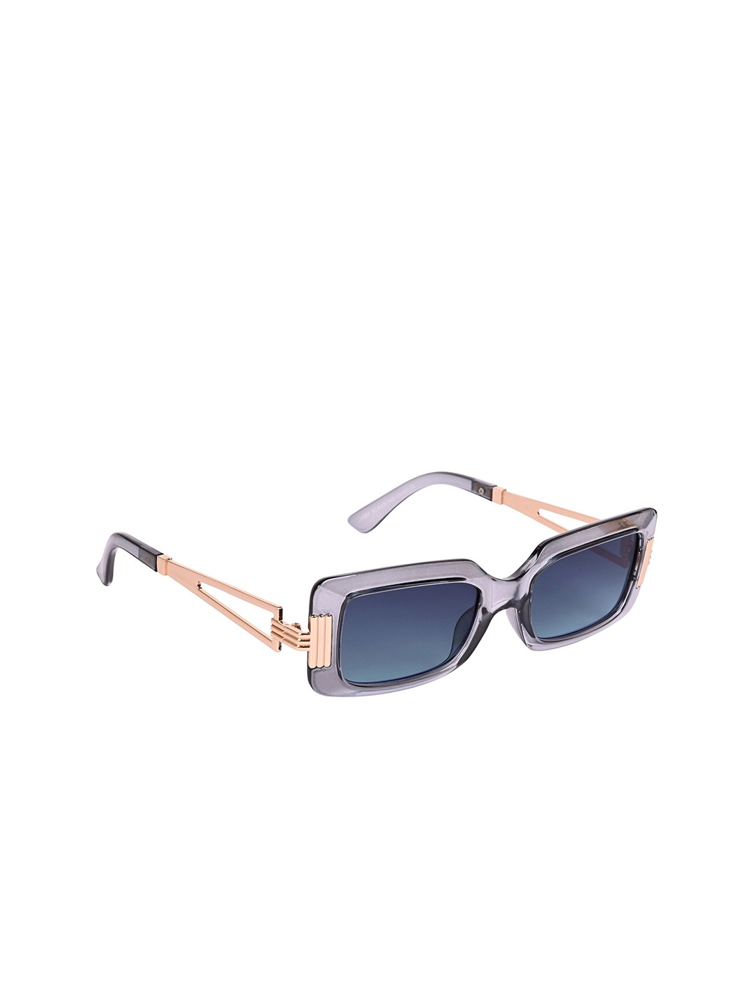 

AISLIN Unisex Rectangle Sunglass With UV Protected Lens ES_13462-95-AS-LH067-BLU-GYGLC-RT, Blue