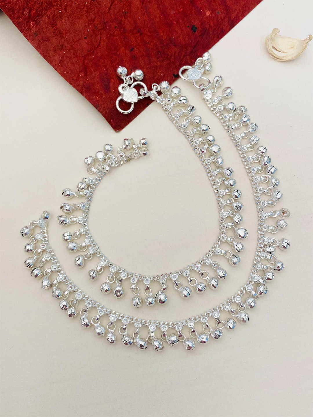 

ABDESIGNS Silver-Plated Brass Gunghroo Anklet