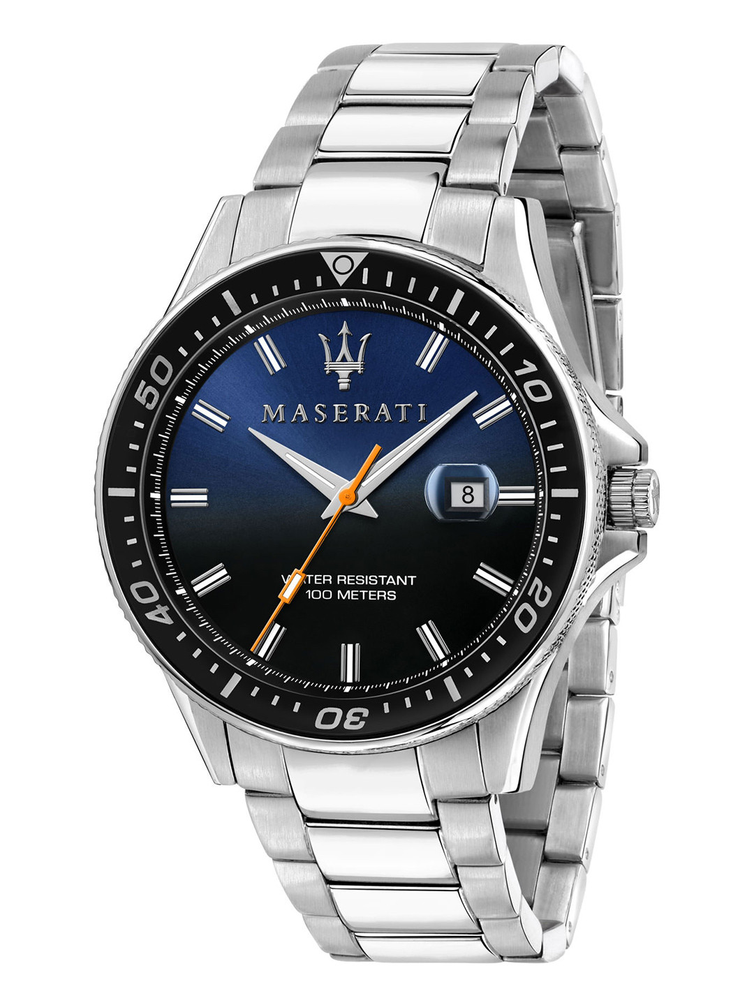 

Maserati Men Dial & Stainless Steel Bracelet Style Straps Analogue Watch R8853140001, Blue
