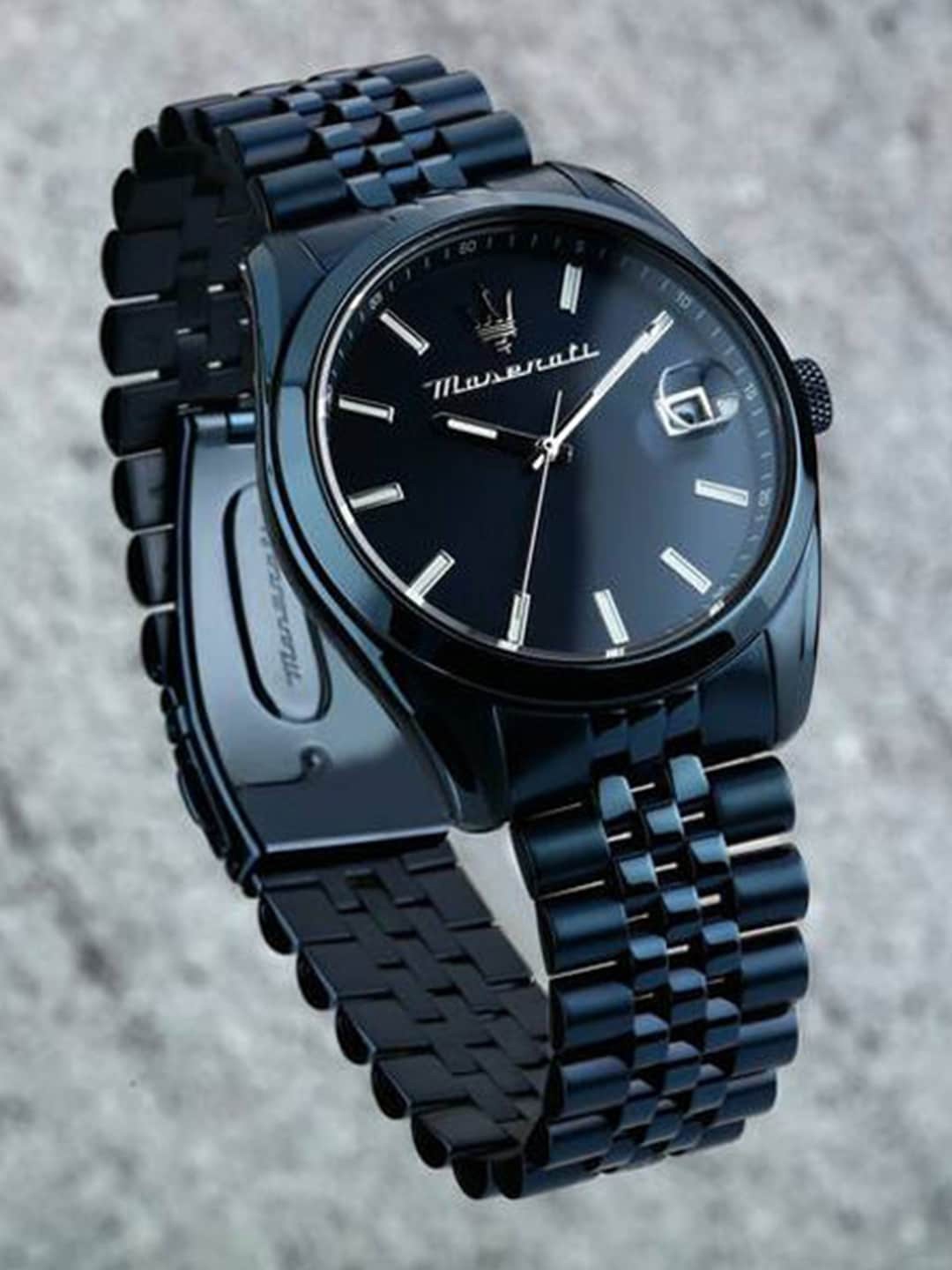 

Maserati Men Stainless Steel Bracelet Style Straps Analogue Watch R8853151016, Navy blue