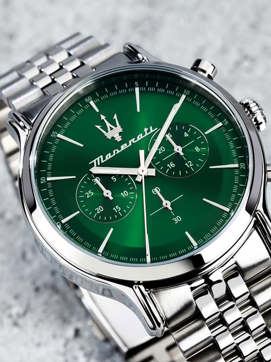 

Maserati Men Dial & Stainless Steel Bracelet Style Straps Analogue Watch R8873618033, Green