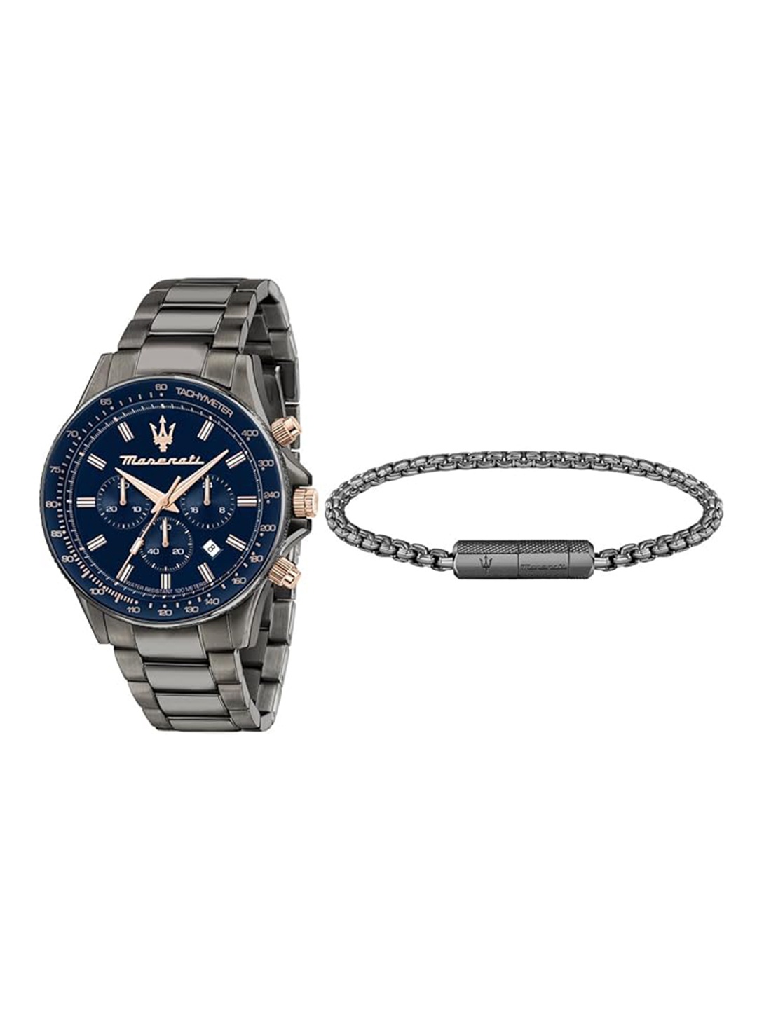 

Maserati Men Embellished Dial & Bracelet Style Straps Analogue Watch R8873640020, Blue