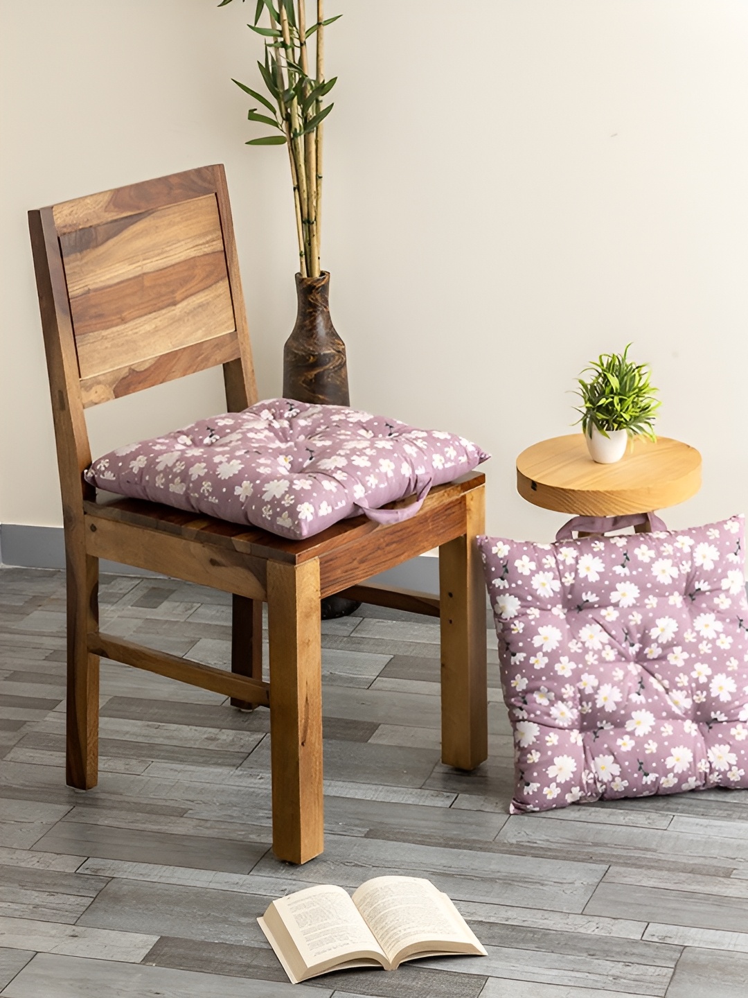 

SKANDA FAB Purple 2 Pieces Printed Pure Cotton Chair Pads
