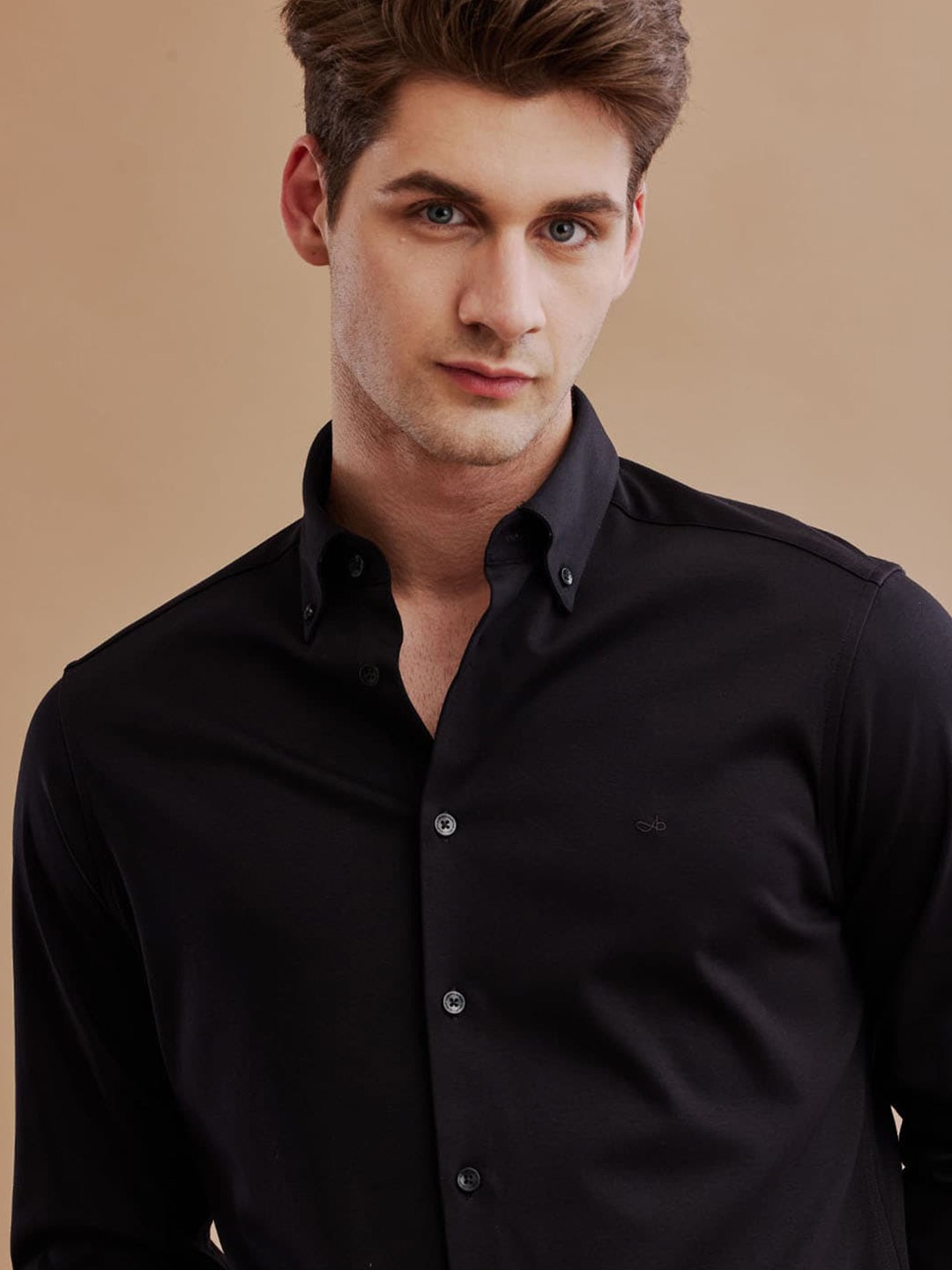 

Aldeno Comfort Button-Down Collar Casual Shirt, Black