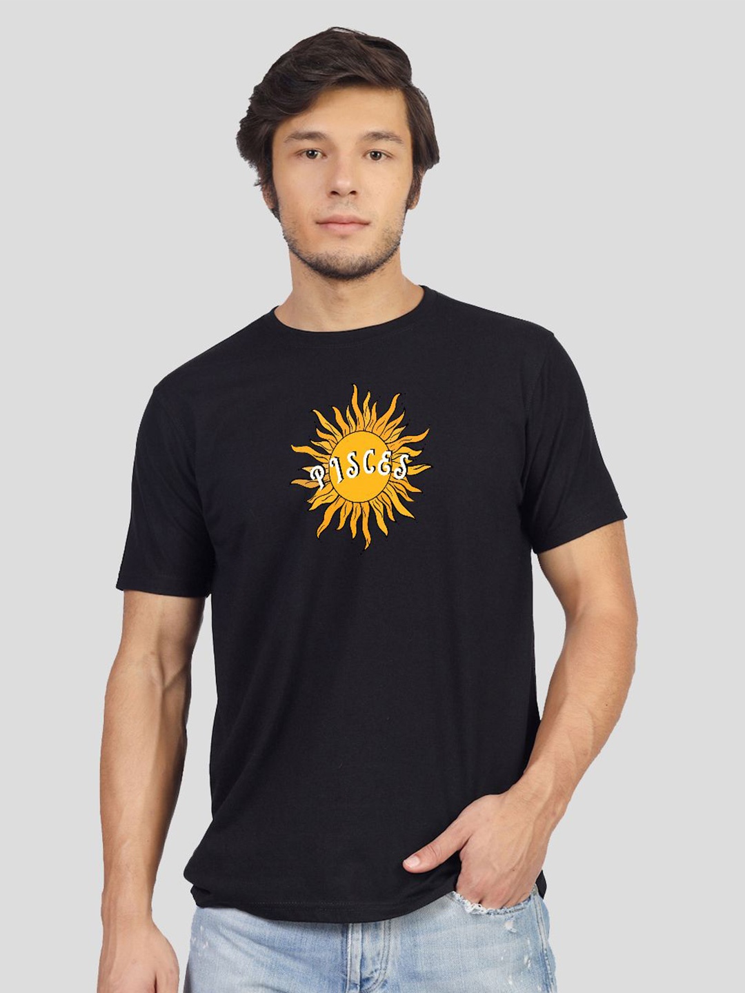 

Greylongg Yorksteadd 2076 Typography Printed T-shirt, Black