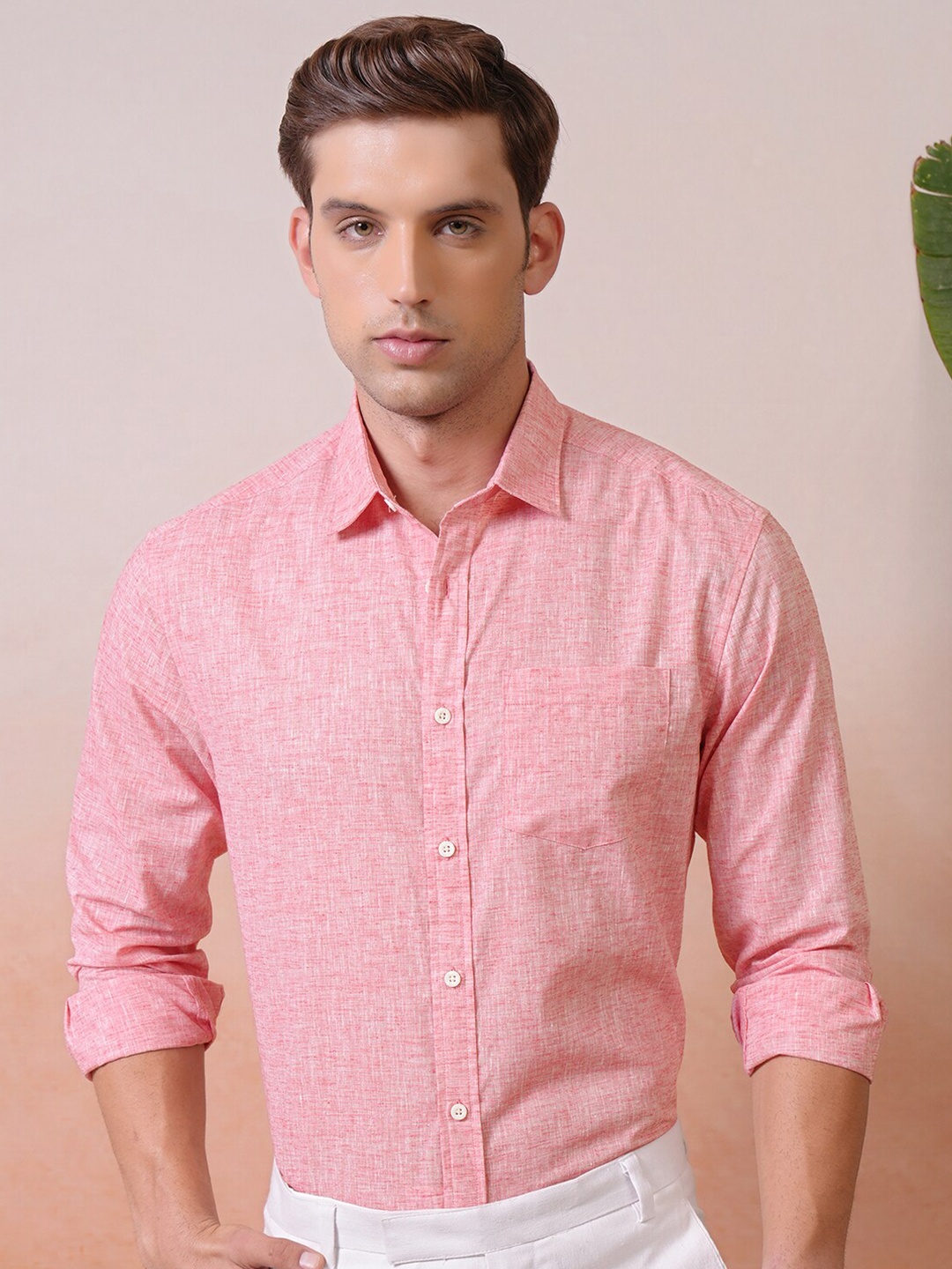 

LOCOMOTIVE Premium Solid Relaxed Fit Shirt, Red