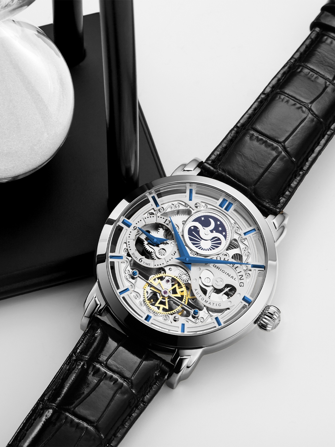 

STUHRLING ORIGINAL Legacy Men Analogue Automatic Motion Powered Watch STRLG-371.01, Black