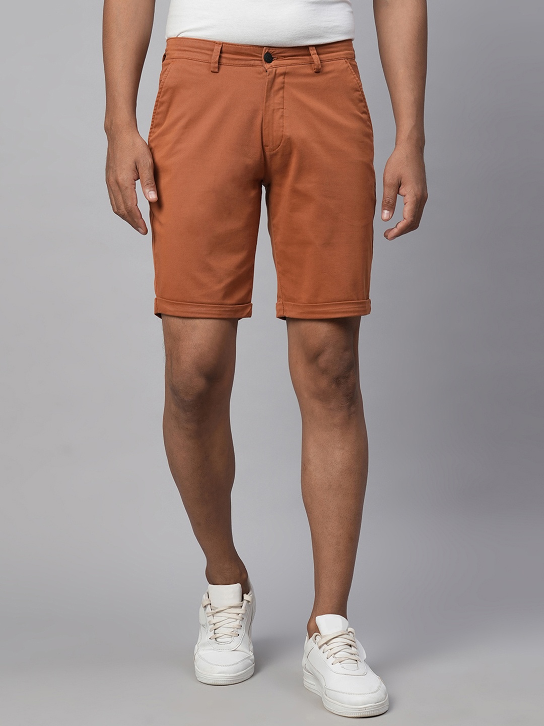 

GENIPS Men Slim Fit Outdoor Shorts, Rust