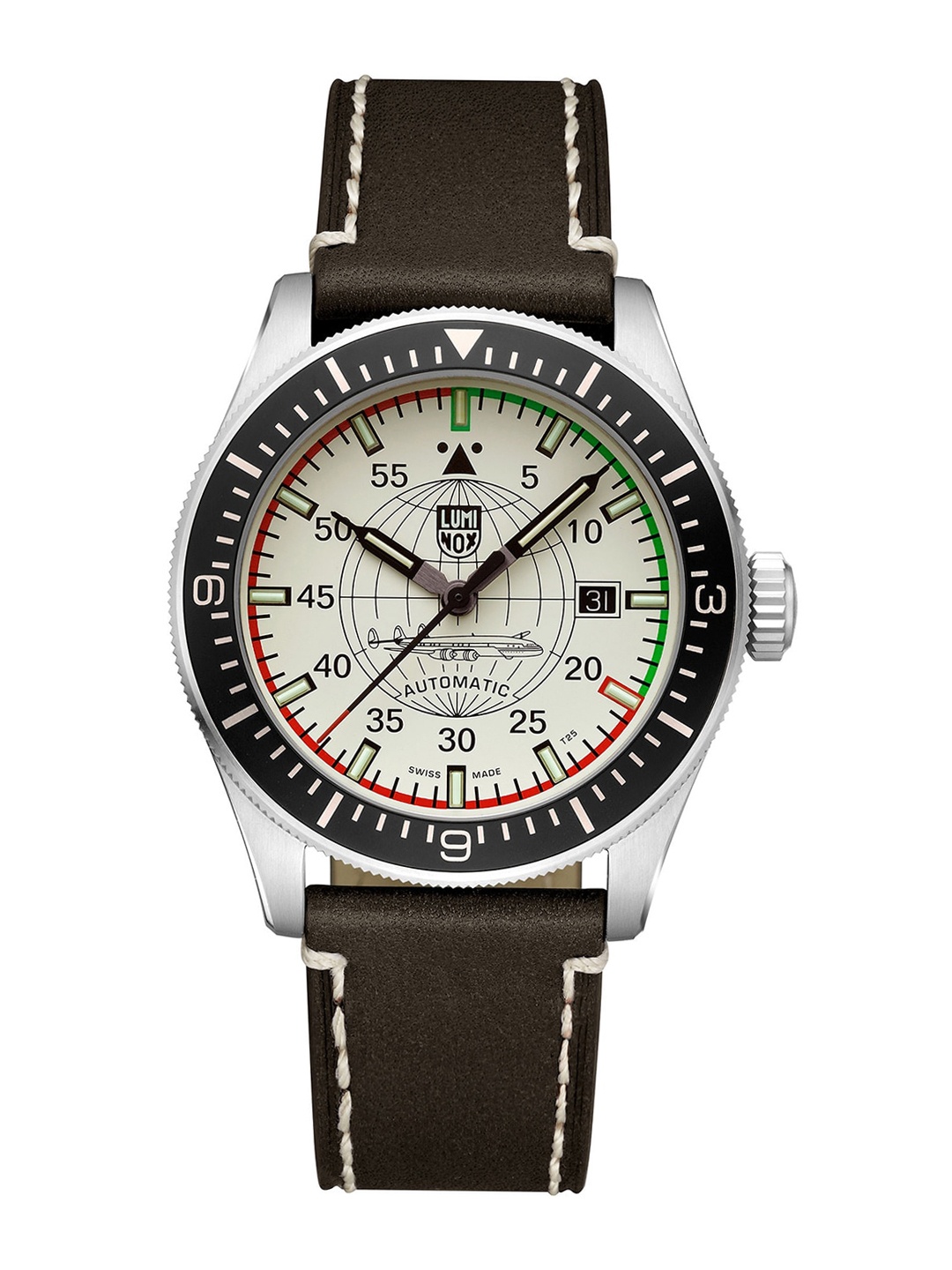 

Luminox Men Dial & Leather Bracelet Style Straps Analogue Automatic Motion Powered Watch XA.9607, Beige