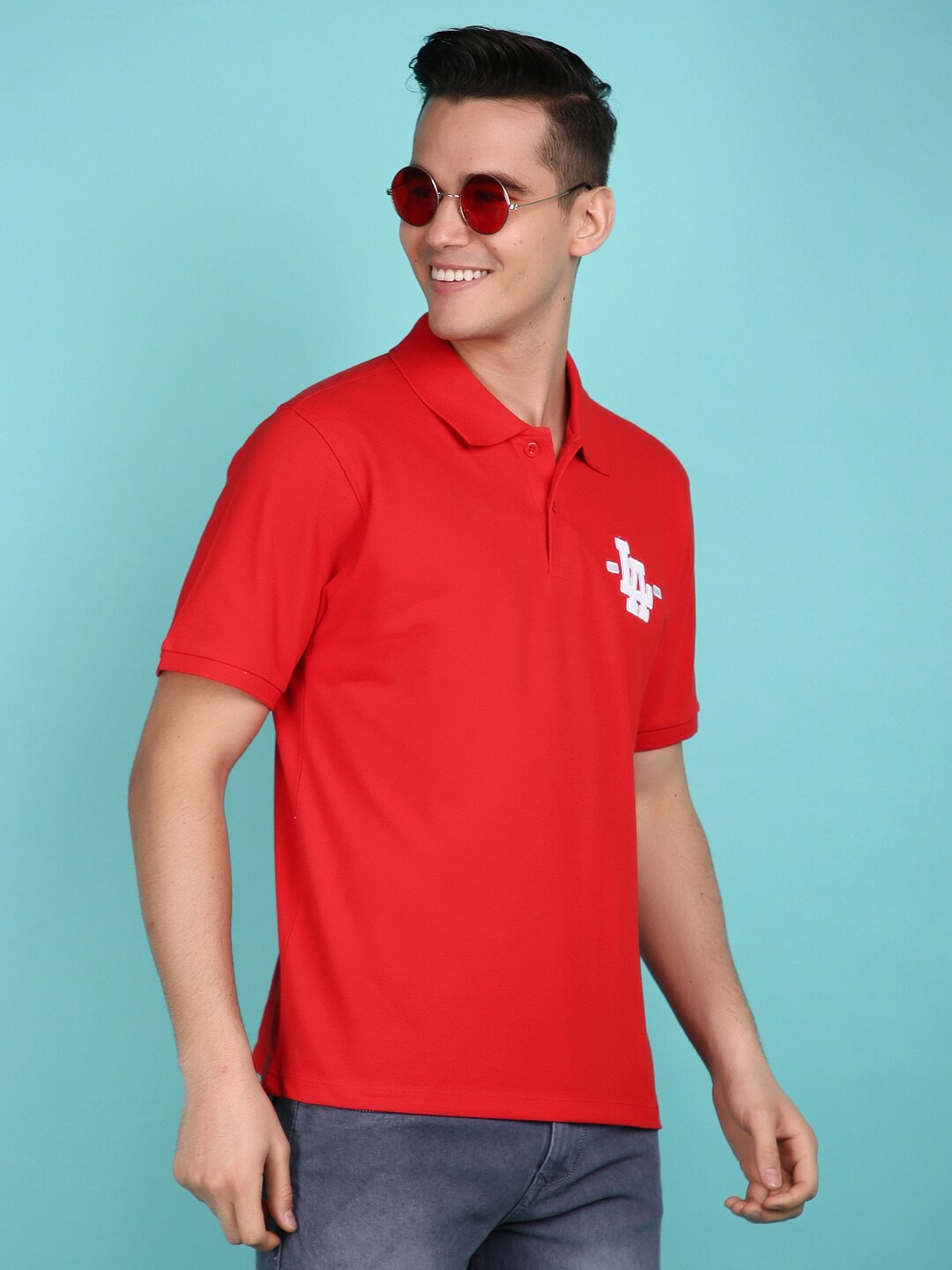 

V-Mart Polo Collar Short Collar T-shirt, Red