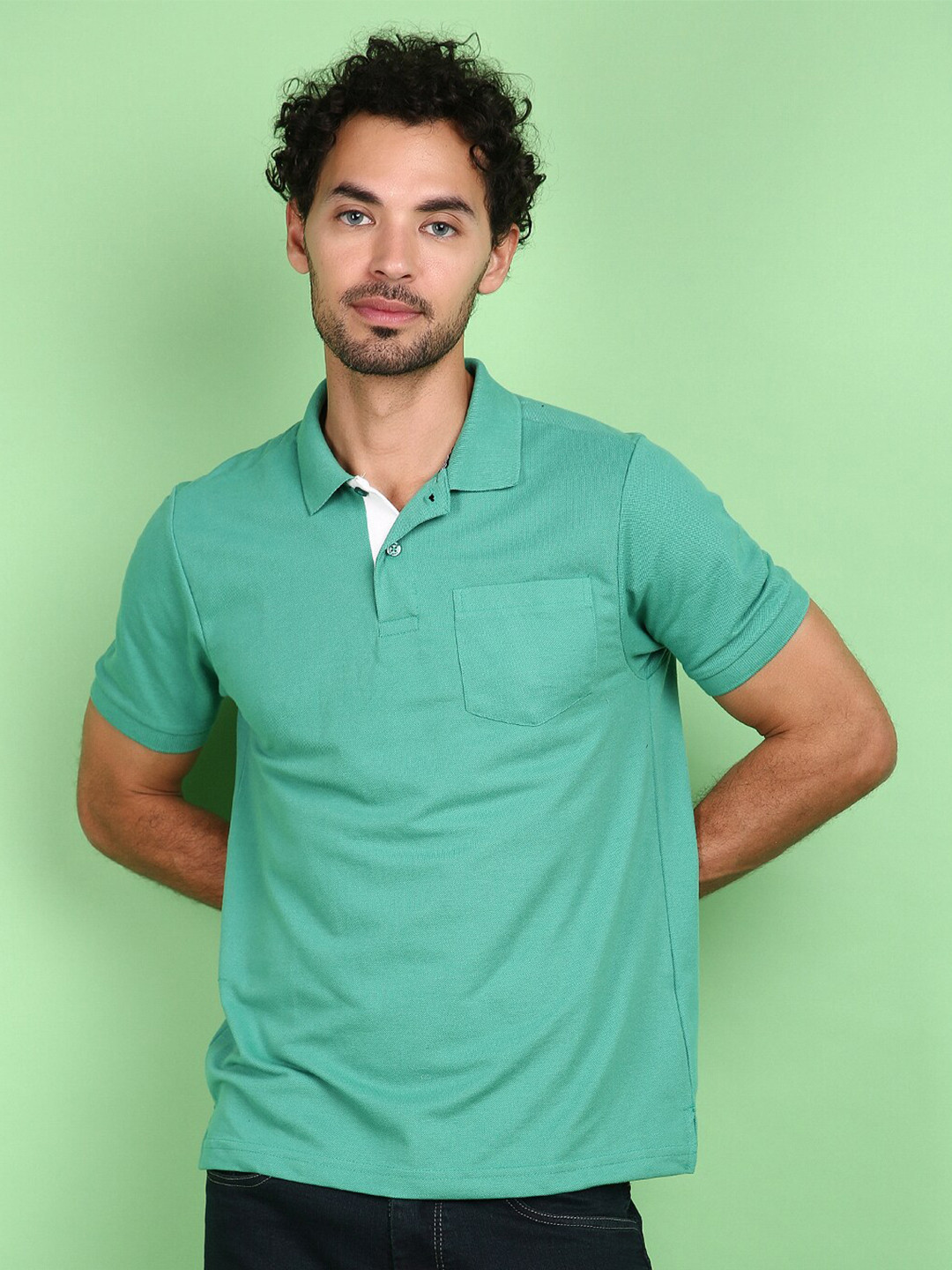

V-Mart Polo Collar Short Sleeves T-shirt, Green