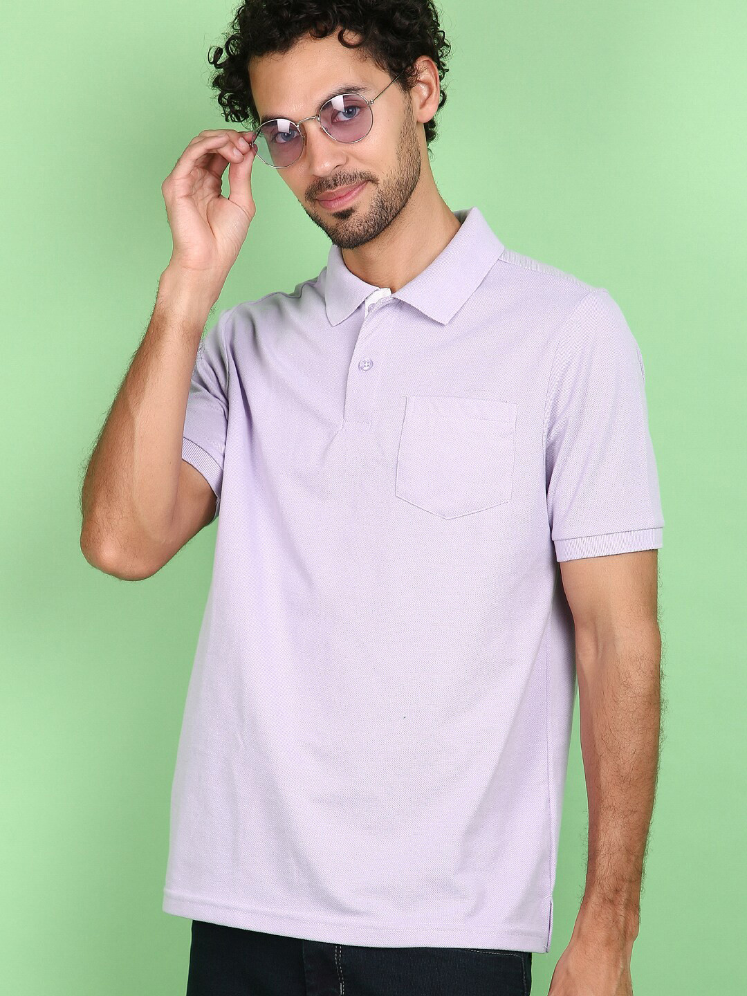 

V-Mart Polo Collar Regular Fit T-shirt, Purple