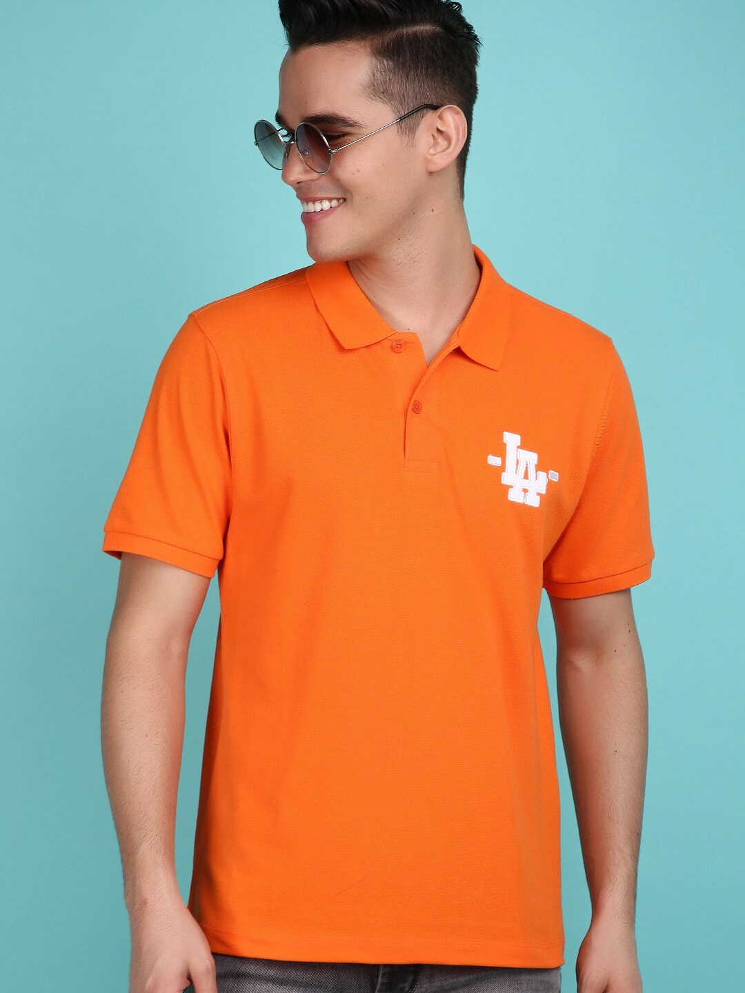 

V-Mart Polo Collar Short Sleeves Casual T-shirt, Orange