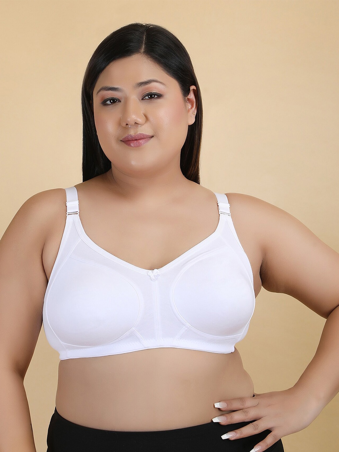 

Klassik Plus Size Full Coverage Non Padded Non-Wired Anti Odour Plus Everyday Bra, White