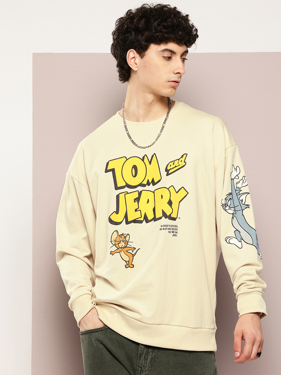 

Kook N Keech Toons Long Sleeves Printed Sweatshirt, Beige