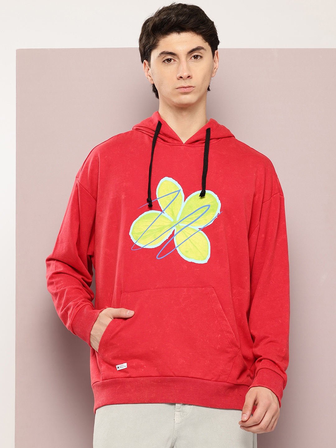 

Kook N Keech Printed Hooded Sweatshirt, Red