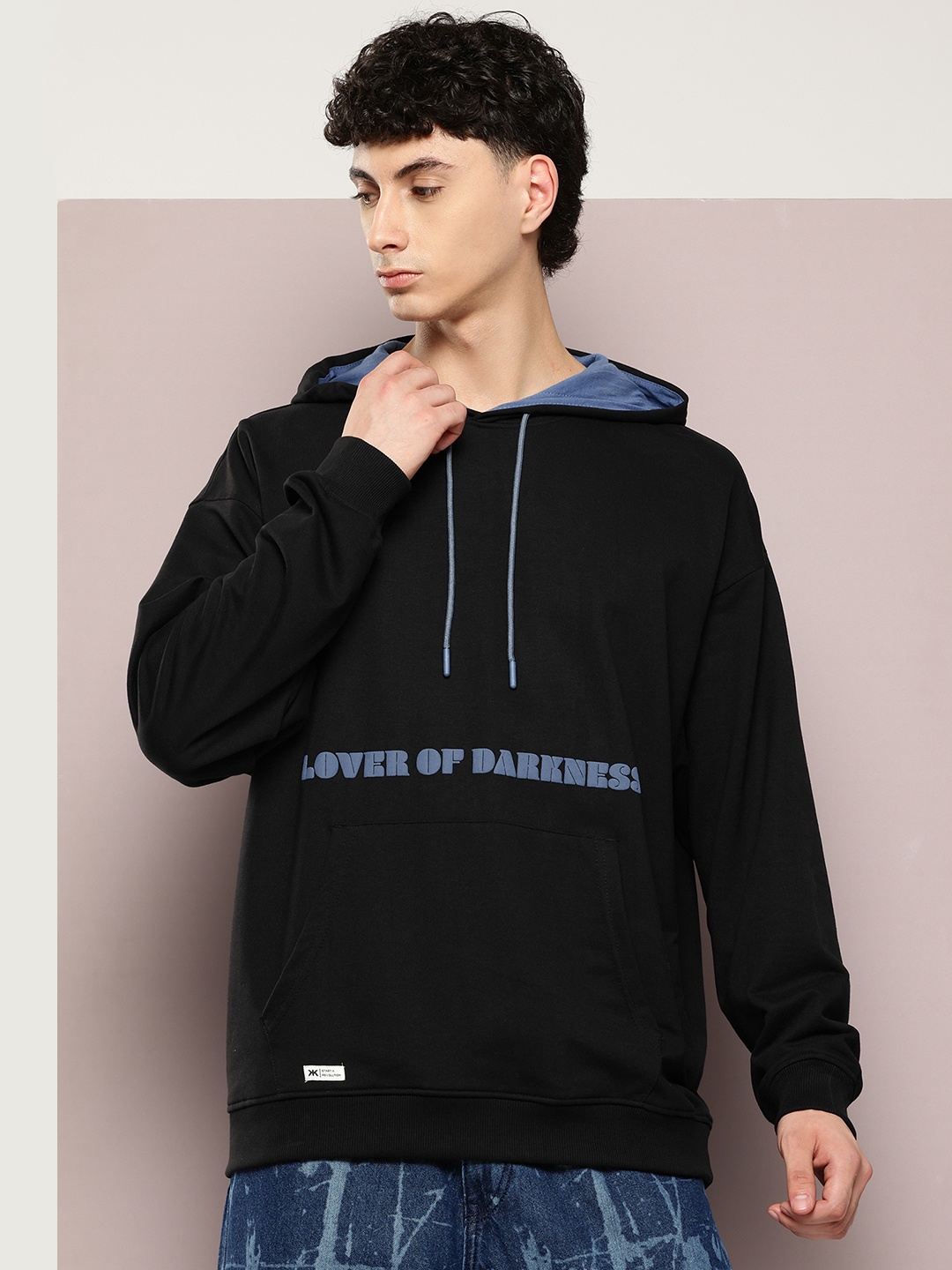 

Kook N Keech Printed Hooded Oversized Sweatshirt, Black