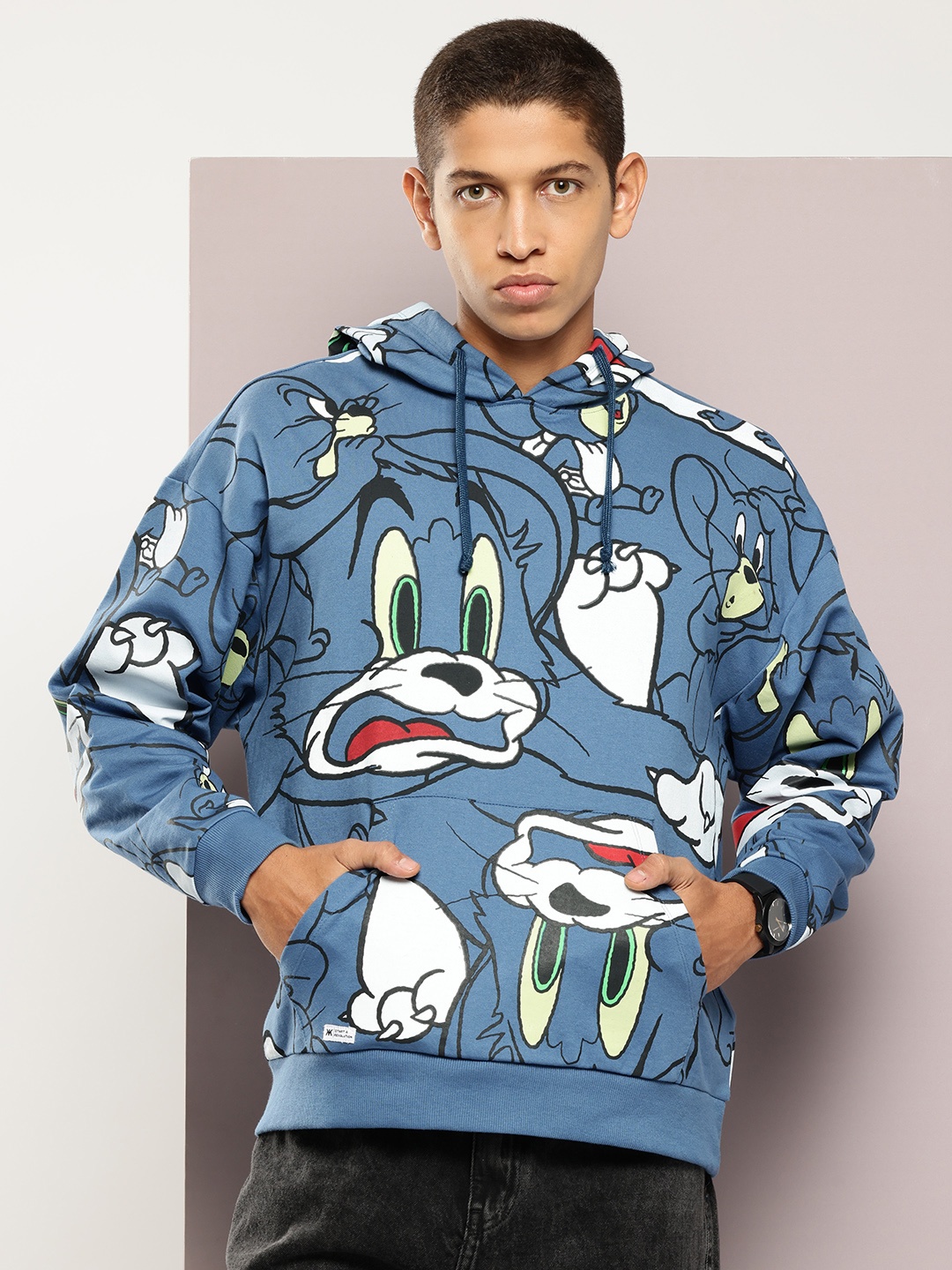 

Kook N Keech Toons Printed Hooded Sweatshirt, Blue