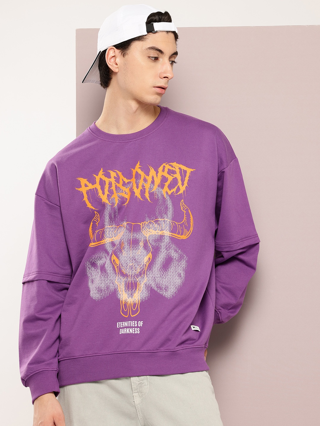 

Kook N Keech Printed Pullover Sweatshirt, Purple