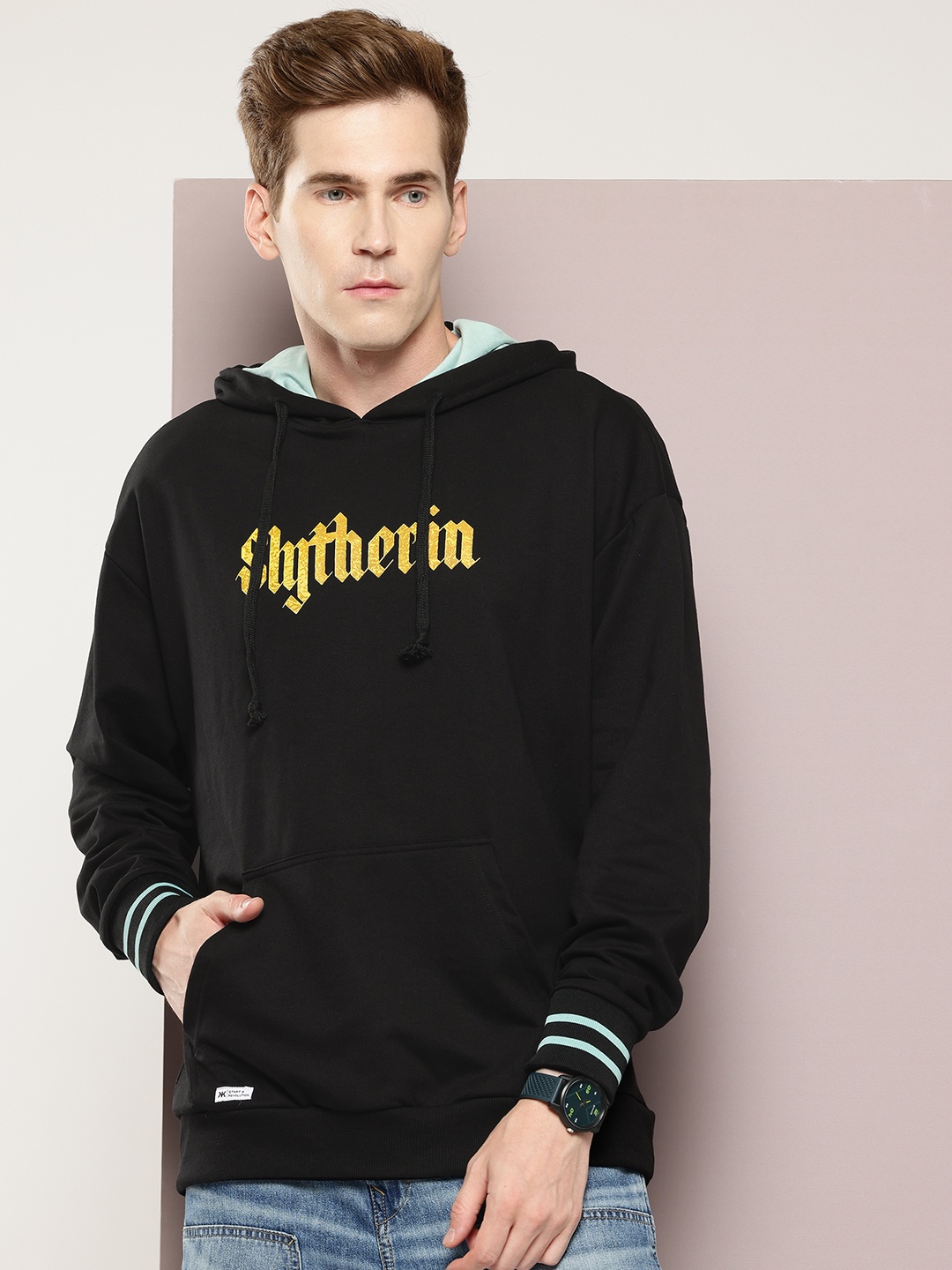 

Kook N Keech Graphic Printed Hooded Sweatshirt, Black