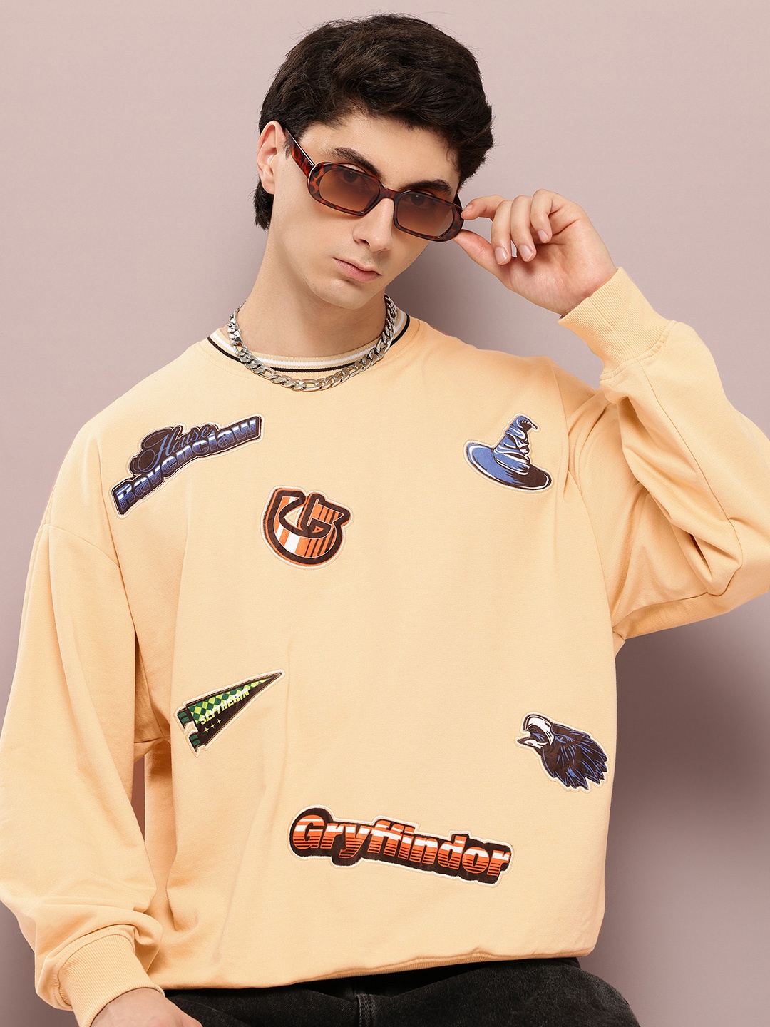 

Kook N Keech Harry Potter Printed Sweatshirt, Beige