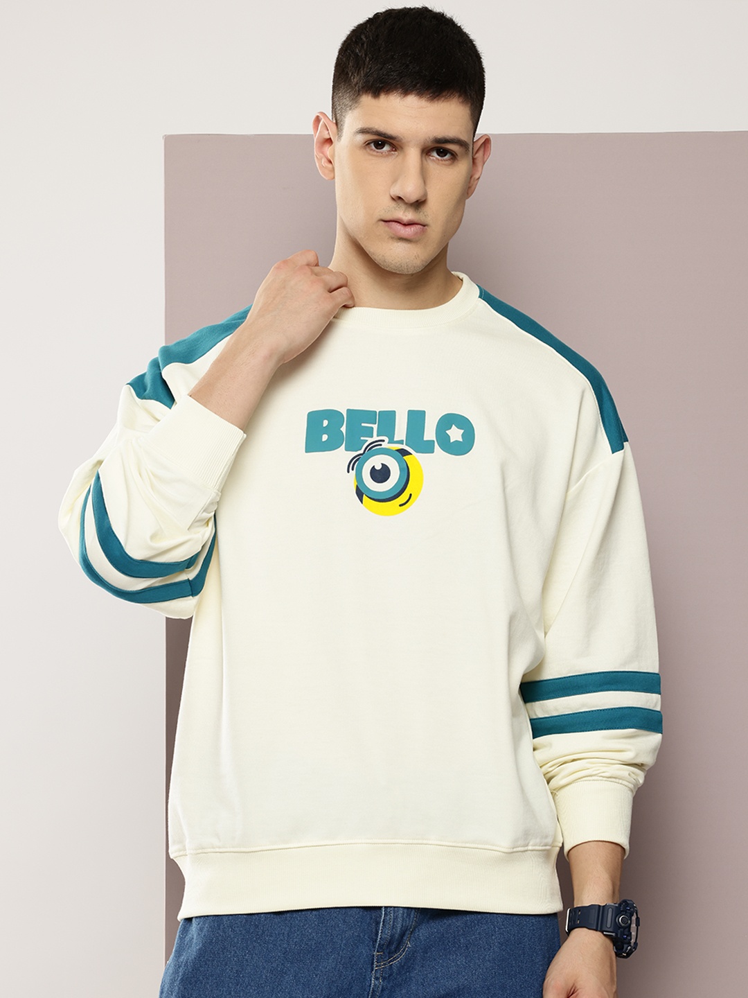 

Minions by Kook N Keech Men Printed Sweatshirt, Off white