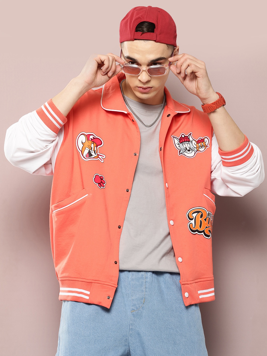 

Kook N Keech Toons Printed Applique Detail Sweatshirt, Peach