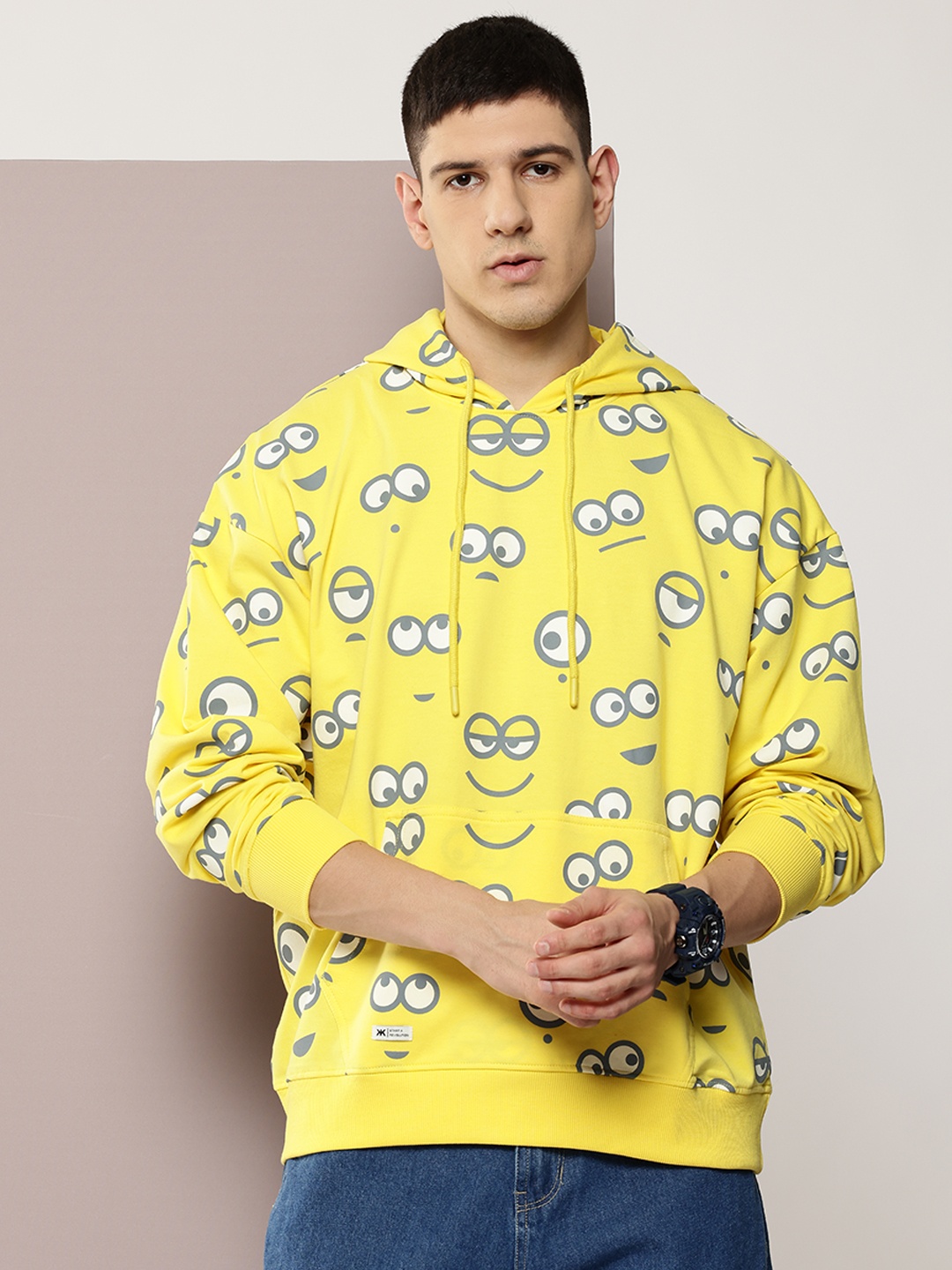 

Minions by Kook N Keech Hooded Printed Sweatshirt, Yellow