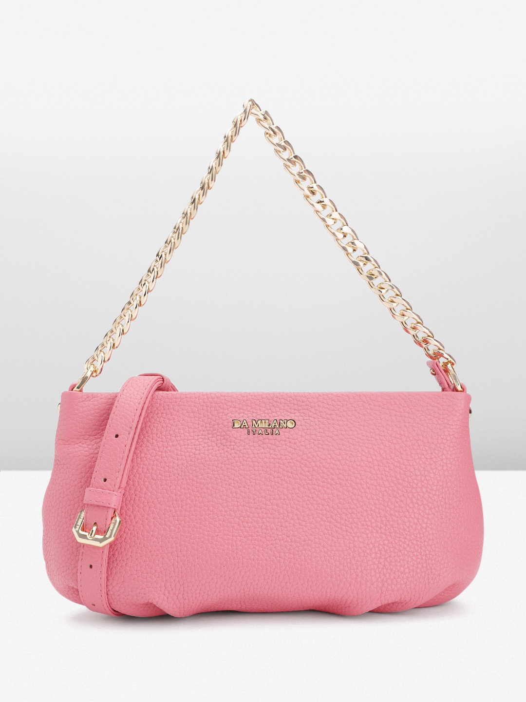 

Da Milano Leather Handheld Bag, Pink