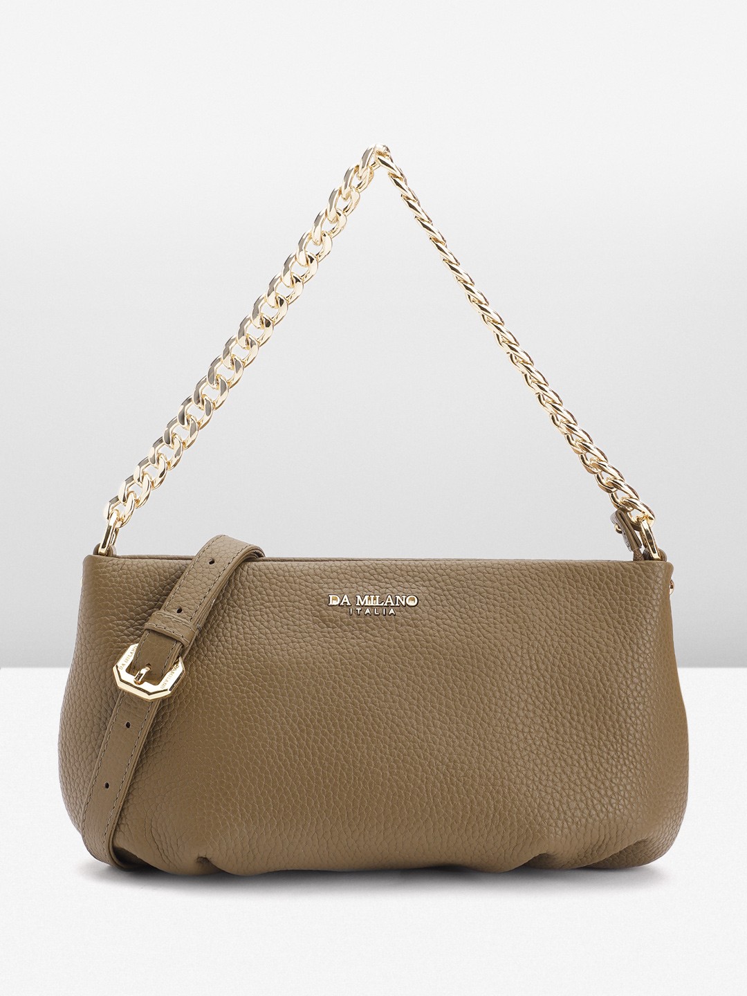 

Da Milano Leather Shoulder Bag, Taupe