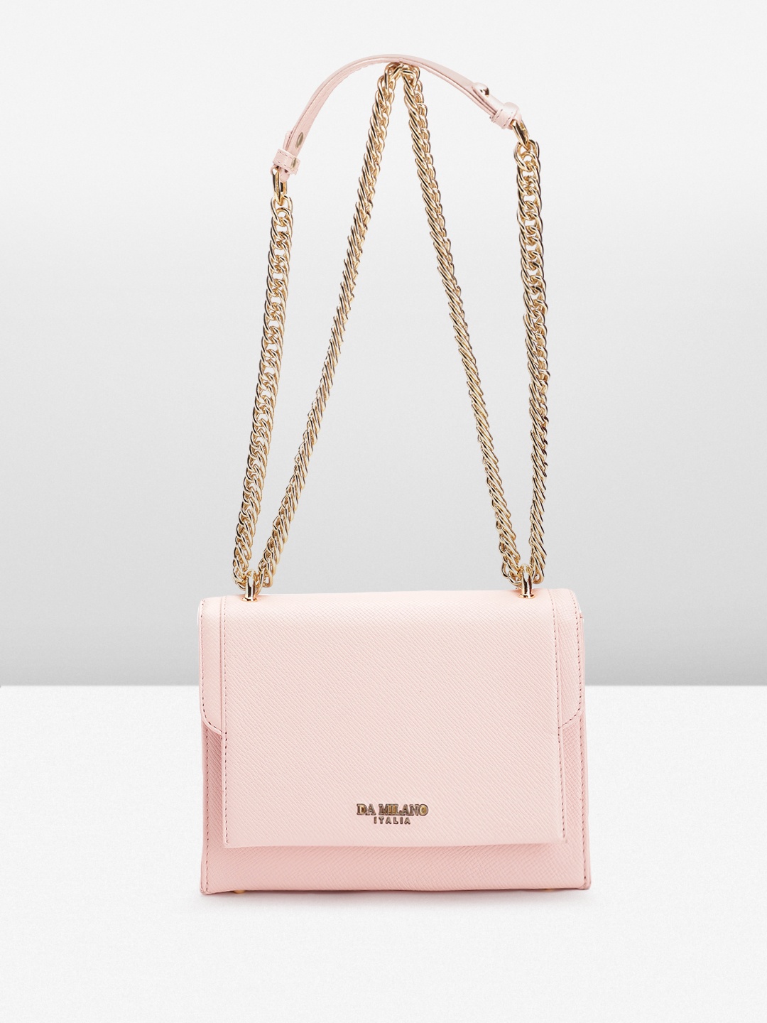 

Da Milano Textured Leather Shoulder Bag, Pink