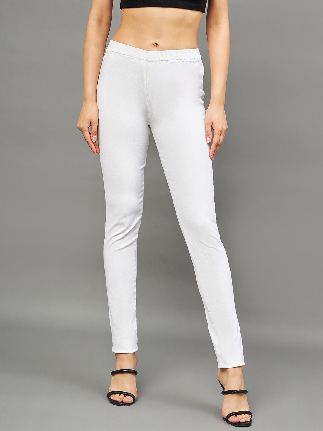 

THE PAJAMA FACTORY Women Skinny Fit Jeggings, White