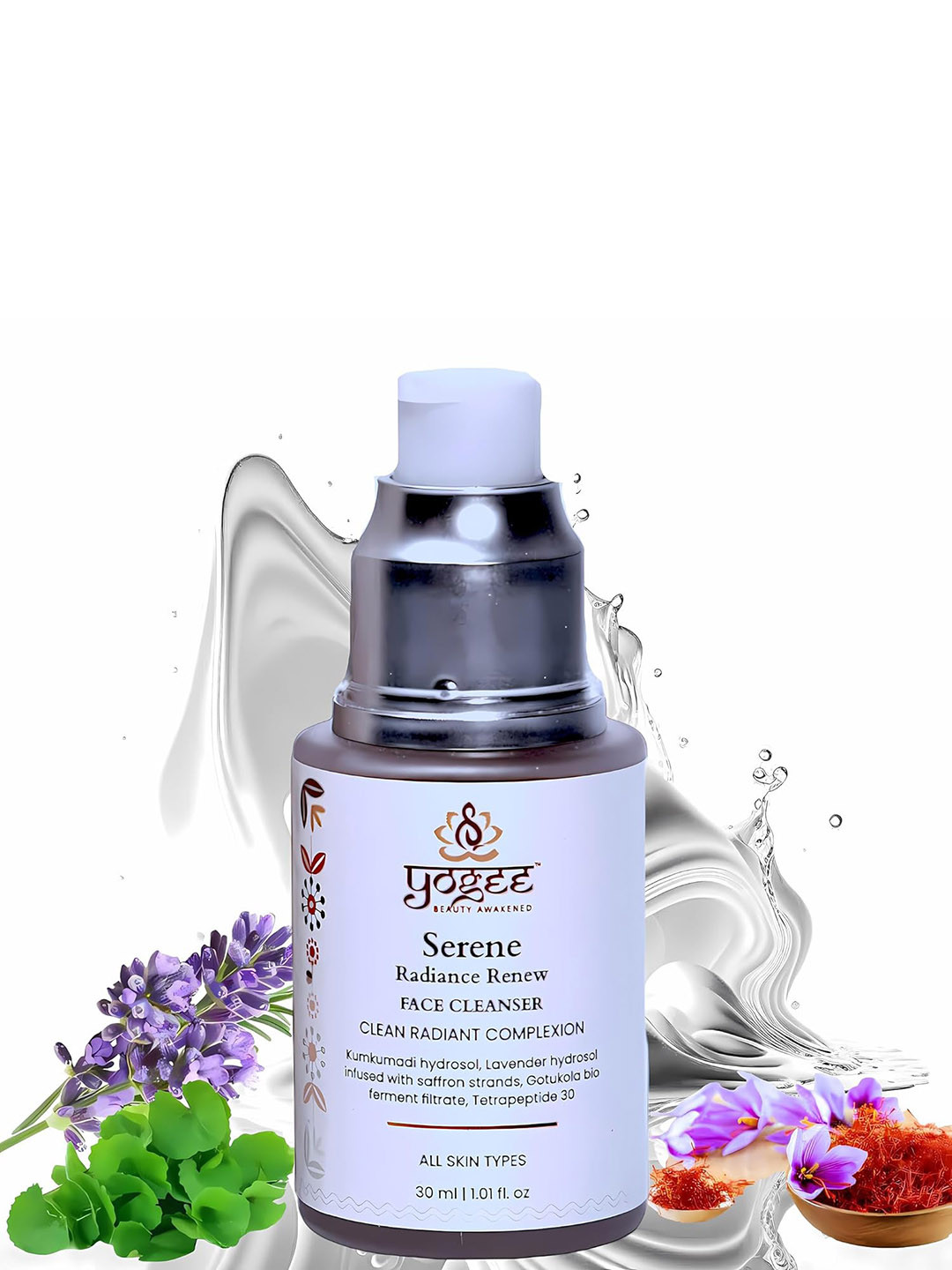 

YOGEE Serene Radiance Renew Skin Hydrating Organic Facewash - 30 ml, White