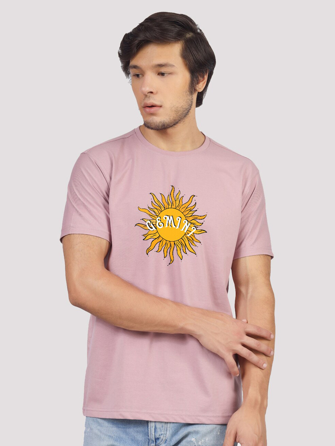 

Greylongg Yorksteadd 2076 Typography Printed T-shirt, Purple