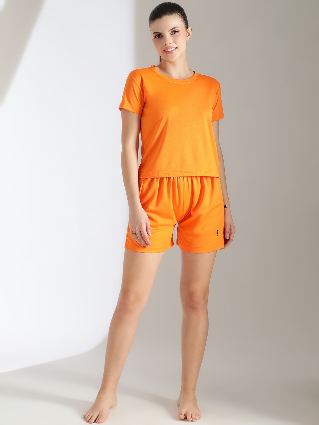 

EPPE Round Neck Short Sleeves Night suit, Orange