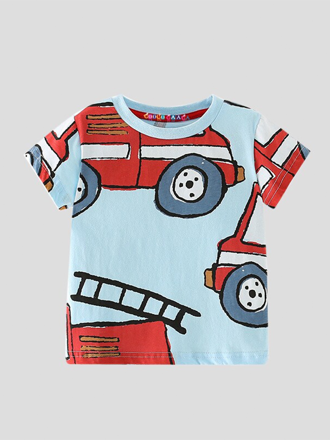 

Googo Gaaga Boys Graphic Printed Round Neck Cotton T-shirt, Blue