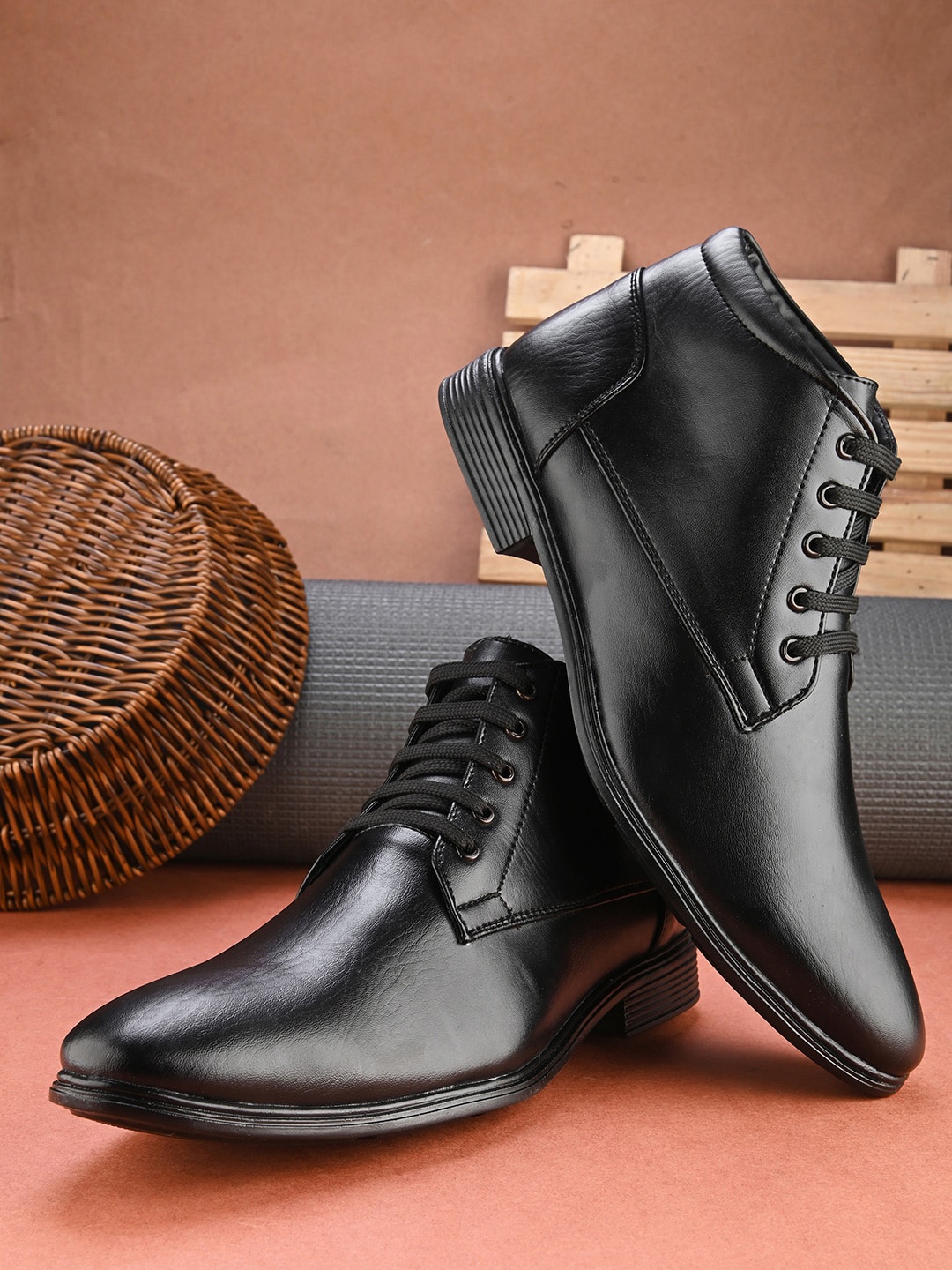 

HERE&NOW Men Formal Derbys, Black
