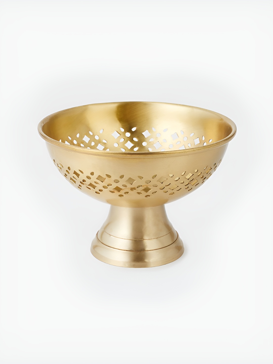 Fabindia Suvarn Textured Brass Decorative Bowl, Brown