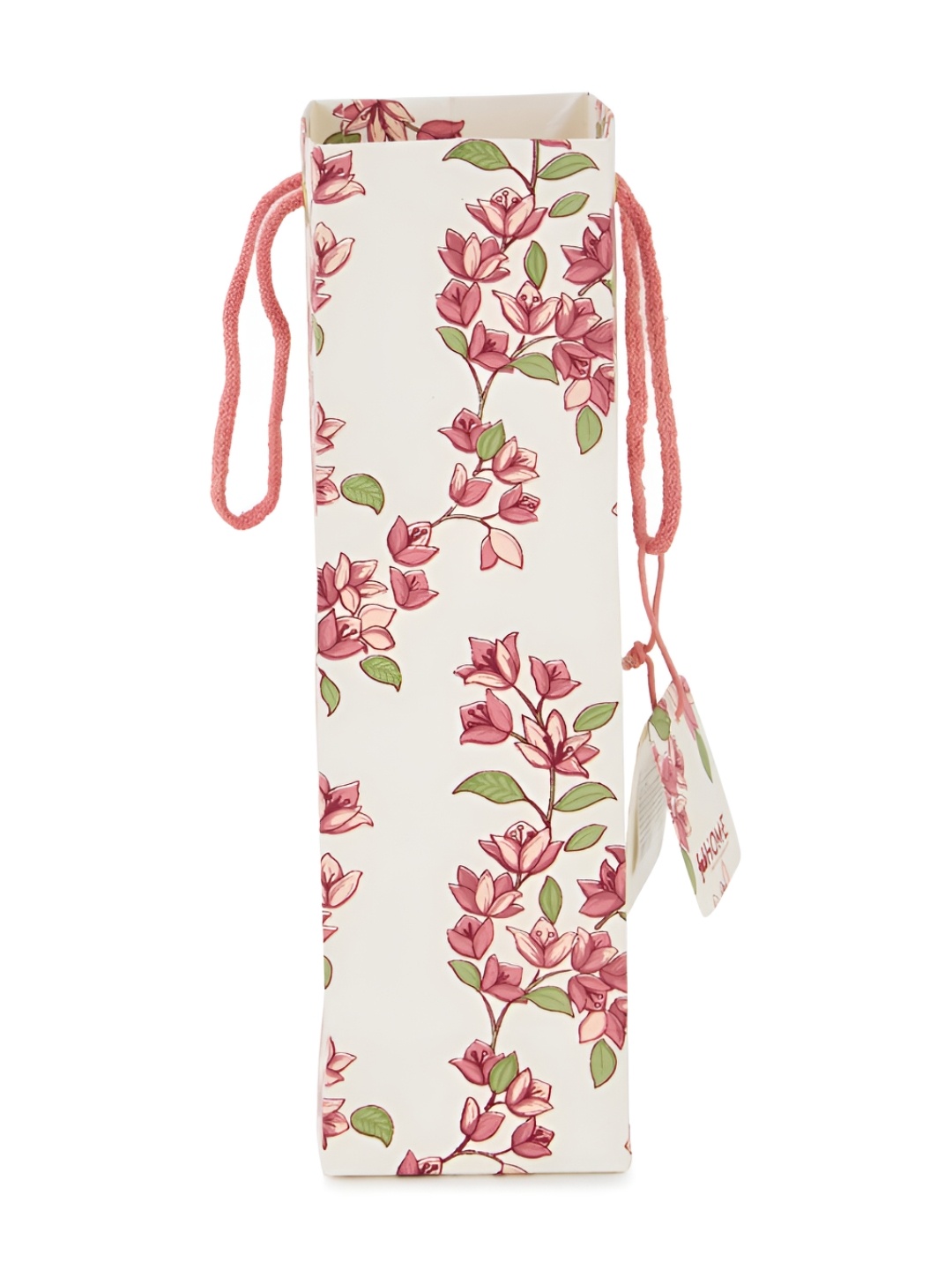 

Fabindia White & Pink Floral Printed Bougainvillea Gift Bag