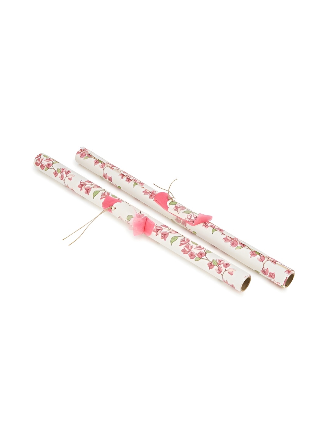 

Fabindia White & Pink 2 Pieces Floral Printed Wrapping Sheets