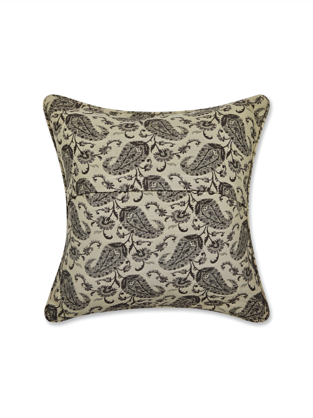 

Fabindia Grey Ethnic Motifs Cotton Square Cushion Cover