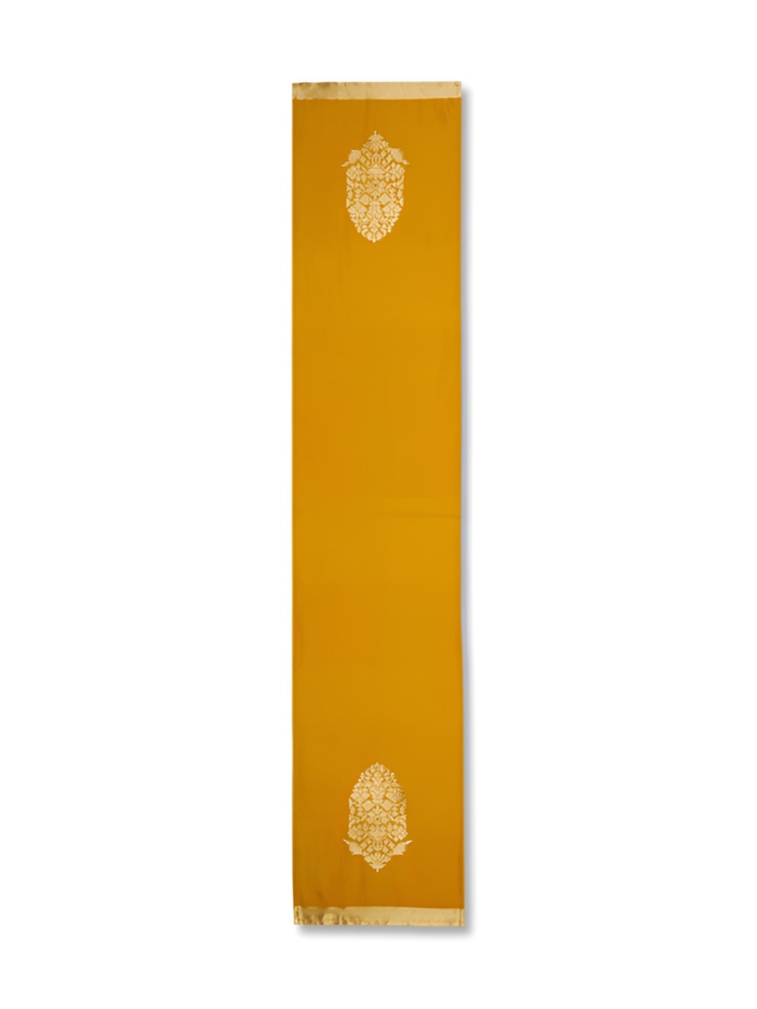 

Fabindia Orange & White Geometric Cotton Silk Table Runner