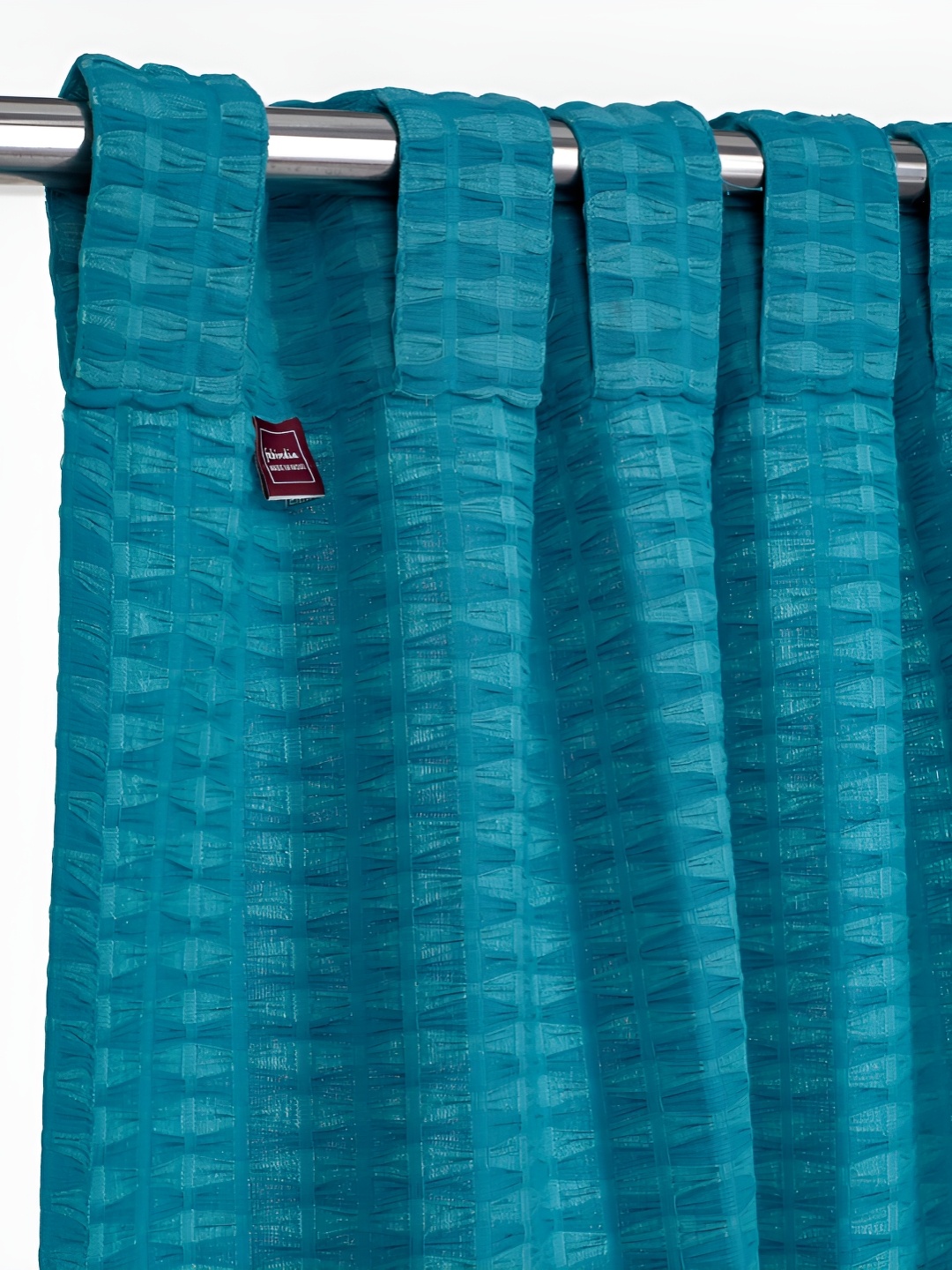 

Fabindia Teal Green Self Design Cotton Room Darkening Door Curtain