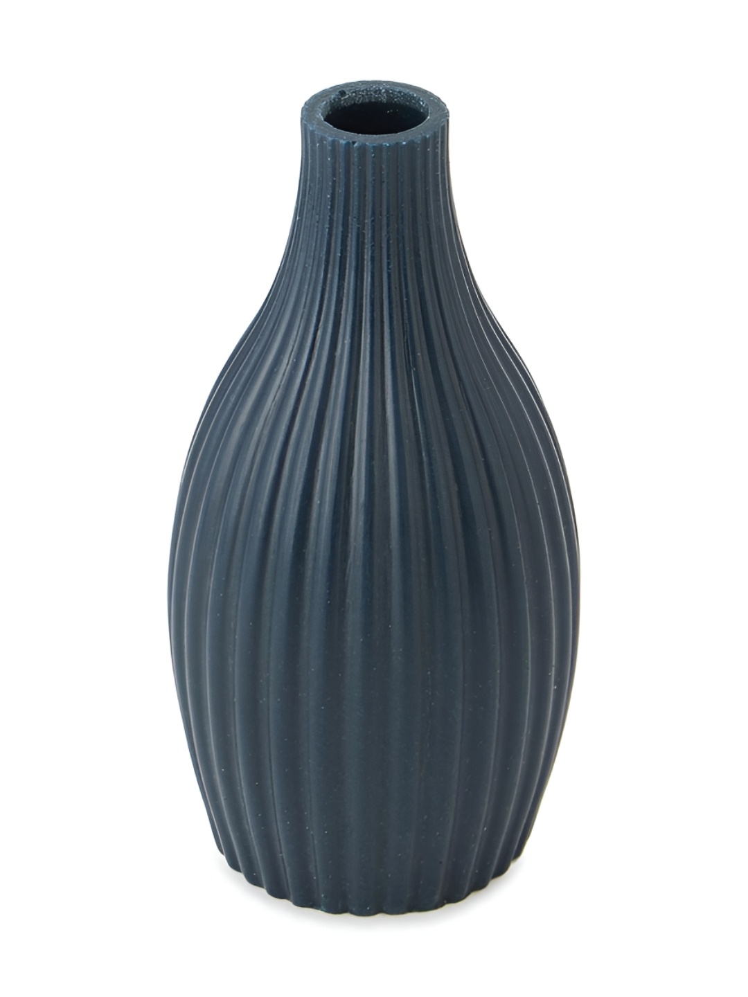 

Fabindia Blue Textured Stoneware Ribbed Flower Vase